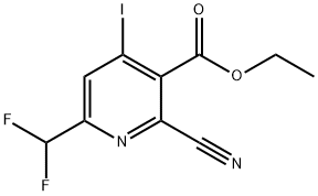 Ethyl 2-cyano-6-(difluoromethyl)-4-iodopyridine-3-carboxylate Structural