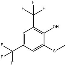 Phenol, 2-(methylthio)-4,6-bis(trifluoromethyl)- Structural