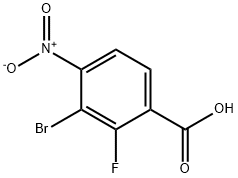 Benzoic acid, 3-bromo-2-fluoro-4-nitro- Structural