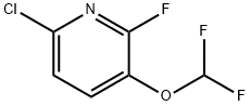 Pyridine, 6-chloro-3-(difluoromethoxy)-2-fluoro- Structural