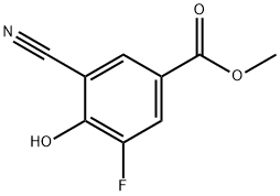 Benzoic acid, 3-cyano-5-fluoro-4-hydroxy-, methyl ester Structural