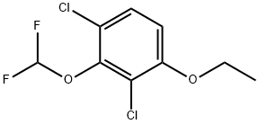 Benzene, 1,3-dichloro-2-(difluoromethoxy)-4-ethoxy- Structural
