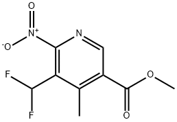 Methyl 3-(difluoromethyl)-4-methyl-2-nitropyridine-5-carboxylate Structural