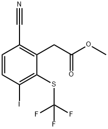 Methyl 6-cyano-3-iodo-2-(trifluoromethylthio)phenylacetate