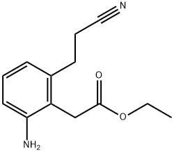 Ethyl 2-amino-6-(2-cyanoethyl)phenylacetate Structural