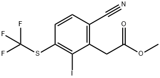 Methyl 6-cyano-2-iodo-3-(trifluoromethylthio)phenylacetate