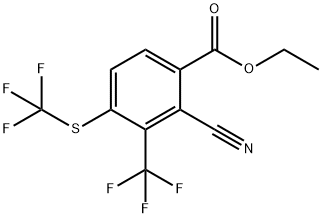 Ethyl 2-cyano-3-trifluoromethyl-4-(trifluoromethylthio)benzoate Structural