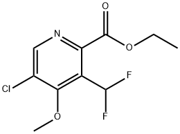 Ethyl 5-chloro-3-(difluoromethyl)-4-methoxypyridine-2-carboxylate Structural