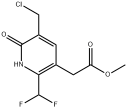 Methyl 3-(chloromethyl)-6-(difluoromethyl)-2-hydroxypyridine-5-acetate Structural
