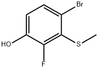 Phenol, 4-bromo-2-fluoro-3-(methylthio)- Structural