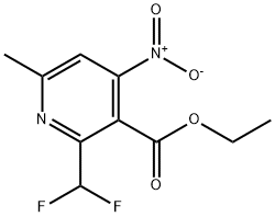 Ethyl 2-(difluoromethyl)-6-methyl-4-nitropyridine-3-carboxylate Structural
