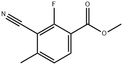 Benzoic acid, 3-cyano-2-fluoro-4-methyl-, methyl ester Structural