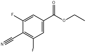 Benzoic acid, 4-cyano-3,5-difluoro-, ethyl ester Structural