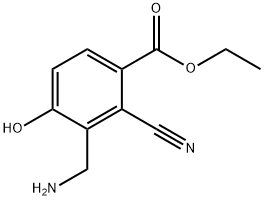 Ethyl 3-aminomethyl-2-cyano-4-hydroxybenzoate Structural