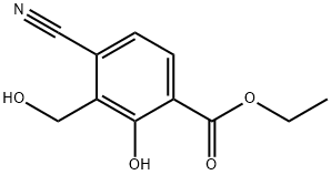 Ethyl 4-cyano-2-hydroxy-3-(hydroxymethyl)benzoate Structural