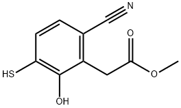 Methyl 6-cyano-2-hydroxy-3-mercaptophenylacetate