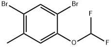 Benzene, 1,5-dibromo-2-(difluoromethoxy)-4-methyl- Structural