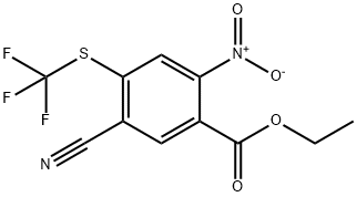 Ethyl 5-cyano-2-nitro-4-(trifluoromethylthio)benzoate Structural