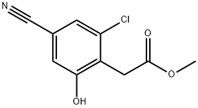 Methyl 2-chloro-4-cyano-6-hydroxyphenylacetate Structural