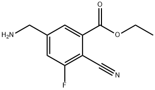 Ethyl 5-aminomethyl-2-cyano-3-fluorobenzoate Structural