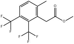 Methyl 2,3-bis(trifluoromethyl)-6-methylphenylacetate Structural