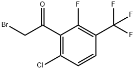Ethanone, 2-bromo-1-[6-chloro-2-fluoro-3-(trifluoromethyl)phenyl]- Structural