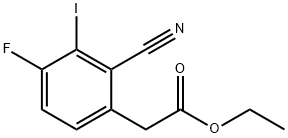 Ethyl 2-cyano-4-fluoro-3-iodophenylacetate Structural