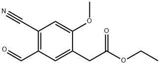 Ethyl 4-cyano-5-formyl-2-methoxyphenylacetate Structural