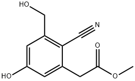 Methyl 2-cyano-5-hydroxy-3-(hydroxymethyl)phenylacetate Structural