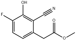 Methyl 2-cyano-4-fluoro-3-hydroxyphenylacetate Structural
