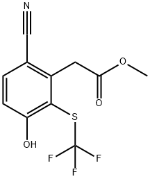 Methyl 6-cyano-3-hydroxy-2-(trifluoromethylthio)phenylacetate Structural