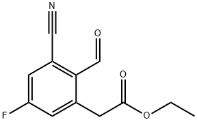 Ethyl 3-cyano-5-fluoro-2-formylphenylacetate Structural