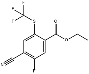 Ethyl 4-cyano-5-fluoro-2-(trifluoromethylthio)benzoate Structural