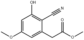 Methyl 2-cyano-3-hydroxy-5-methoxyphenylacetate Structural