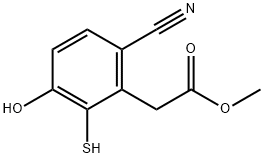 Methyl 6-cyano-3-hydroxy-2-mercaptophenylacetate
