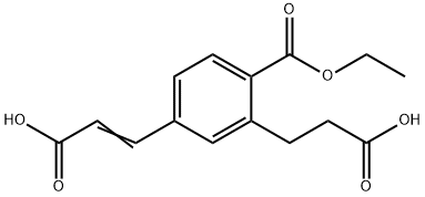 Ethyl 2-(2-carboxyethyl)-4-(2-carboxyvinyl)benzoate Structural