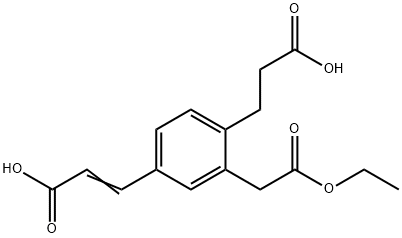Ethyl 2-(2-carboxyethyl)-5-(2-carboxyvinyl)phenylacetate Structural
