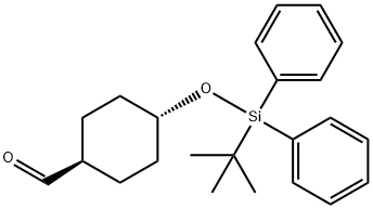 trans-4-[[(1,1-Dimethylethyl)diphenylsilyl]oxy]cyclohexanecarboxaldehyde Structural