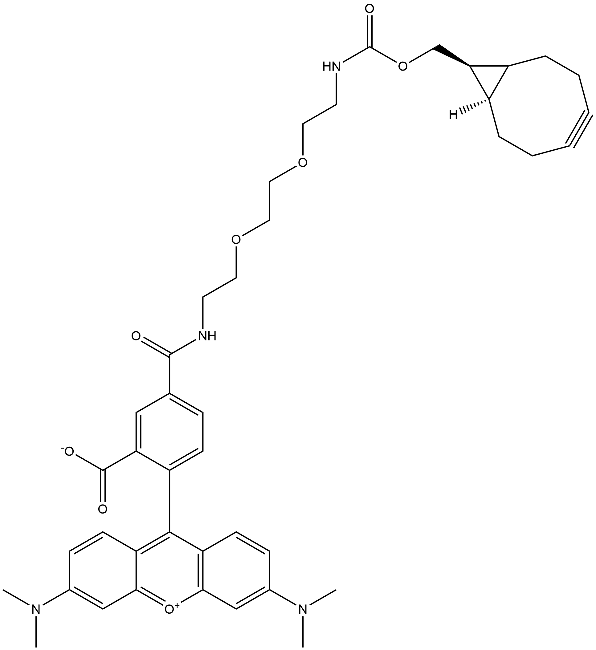 Xanthylium, 9-[4-[[[12-(1α,8α,9β)-bicyclo[6.1.0]non-4-yn-9-yl-10-oxo-3,6,11-trioxa-9-azadodec-1-yl]amino]carbonyl]-2-carboxyphenyl]-3,6-bis(dimethylamino)-, inner salt Structural