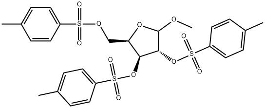 D-Xylofuranoside, methyl, 2,3,5-tris(4-methylbenzenesulfonate) Structural
