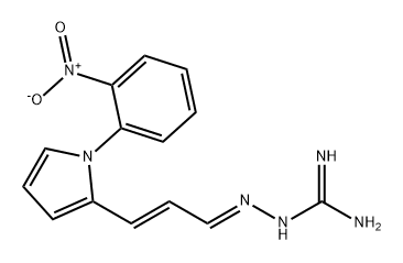 Hydrazinecarboximidamide, 2-[(2E)-3-[1-(2-nitrophenyl)-1H-pyrrol-2-yl]-2-propen-1-ylidene]-, (2E)- Structural
