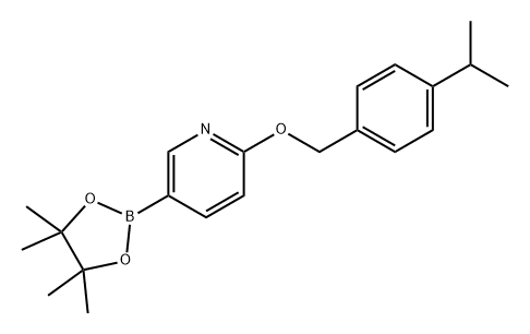 Pyridine, 2-[[4-(1-methylethyl)phenyl]methoxy]-5-(4,4,5,5-tetramethyl-1,3,2-dioxaborolan-2-yl)- Structural