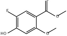 Benzoic acid, 5-fluoro-4-hydroxy-2-methoxy-, methyl ester Structural