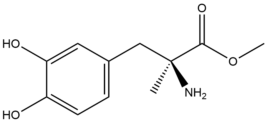 α-Methyl-3,4-dihydroxy-L-phenylalanine methyl ester Structural