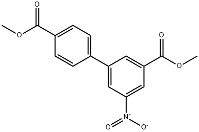 methyl 3-[4-(methoxycarbonyl)phenyl]-5-nitrobenzoate Structural