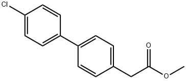 methyl 2-[4-(4-chlorophenyl)phenyl]acetate Structural
