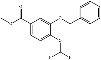 Benzoic acid, 4-(difluoromethoxy)-3-(phenylmethoxy)-, methyl ester Structural