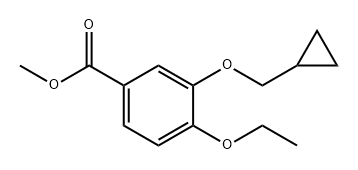 Benzoic acid, 3-(cyclopropylmethoxy)-4-ethoxy-, methyl ester Structural