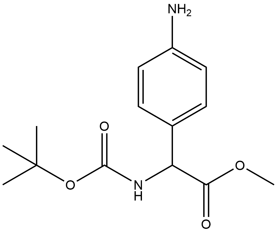 Benzeneacetic acid, 4-amino-α-[[(1,1-dimethylethoxy)carbonyl]amino]-, methyl ester Structural