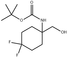 TERT-BUTYL 4.4-DIFLUORO-1 -(HYDROXYMETHYL)CYCLOHEXYLCARBAMATE Structural